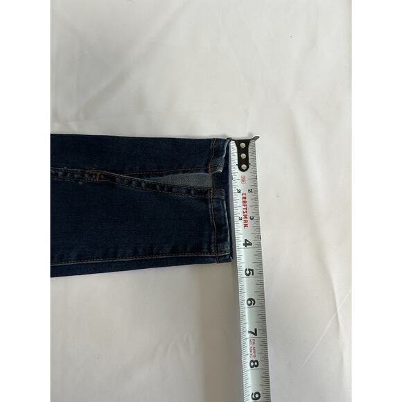 Pilcro and the Letterpress Jeans Womens 27 Blue Denim Stet Ankle Split Mid Rise - Picture 10 of 11